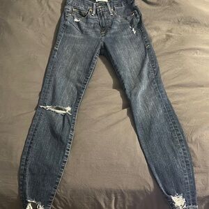 Good American Distressed Blue Jeans